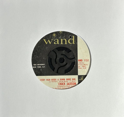CHUCK JACKSON EVERY MAN NEEDS A DOWN HOME GIRL 7'' SINGLE WND1151 1967 US PRESS