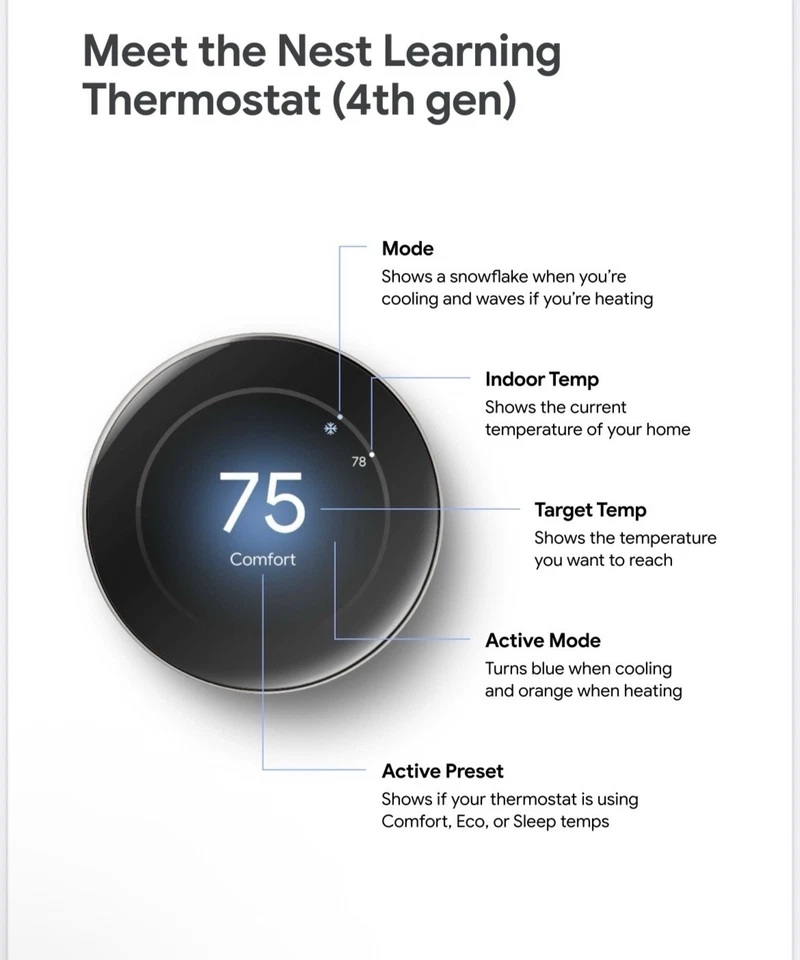 Google Nest Learning Termostato 4ta Generación con Temperatura Foto 3 de 4