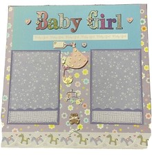 Baby Girl-12 x 12 premade scrapbook page