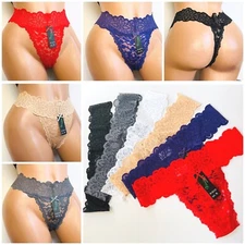 Thongs Tangas Lace Sexy Lot 6-12 Panties Undies Lingerie T-Back G-String 16 S-XL