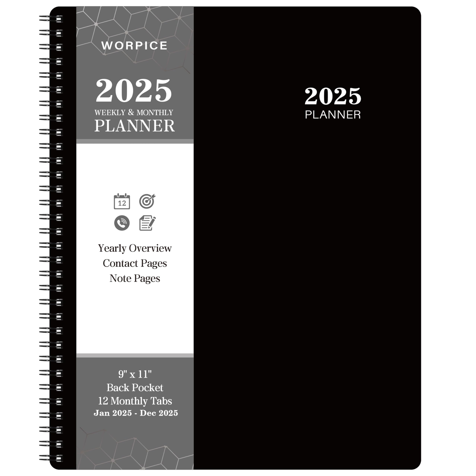 2025 Planner - Weekly and Monthly Planner 2025, 9” × 11”, Planner 2025 from J...