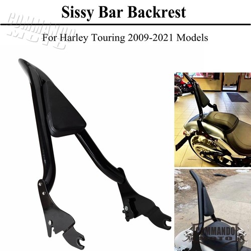 Rear Backrest Sissy Bar For Harley Road King CVO Road Glide FLHX FLHT 2009-2024 - Picture 4 of 8