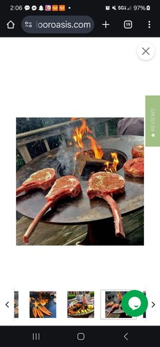 ARTEFLAME, GRILL/SMOKER with a 40" cooking surface, Solid Steel, beautiful, hvy - Picture 11 of 19