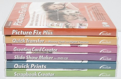 ArcSoft Slide Show Maker, Greeting Card Creator, Picture Fix Plus Bundle Sealed - Picture 3 of 7