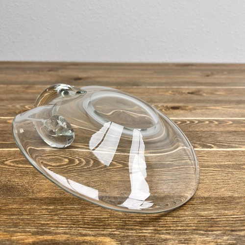 Vintage Crystal Candy Dish with Scroll Snail Handle - Picture 5 of 7