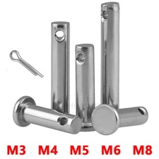 M3-M8 Clevis Pins Metric Securing Fasteners for Retaining R Clips and Split Pins