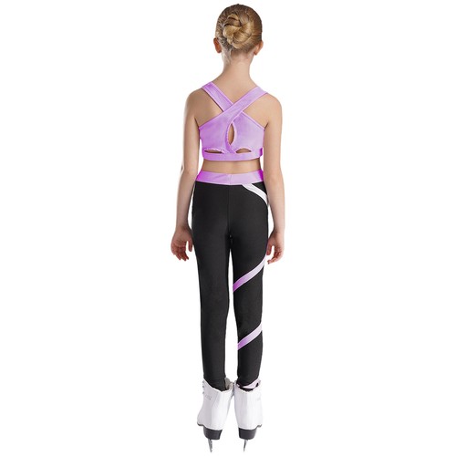 Sudadera para niños niñas adolescentes Top corto con pantalones chaleco de entrenamiento y pantalones deportes - Imagen 17 de 31