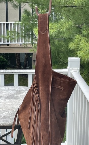 Polo Ralph Lauren Leather Fringe Bag Tote w Drawstring - 第 3/10 張圖片