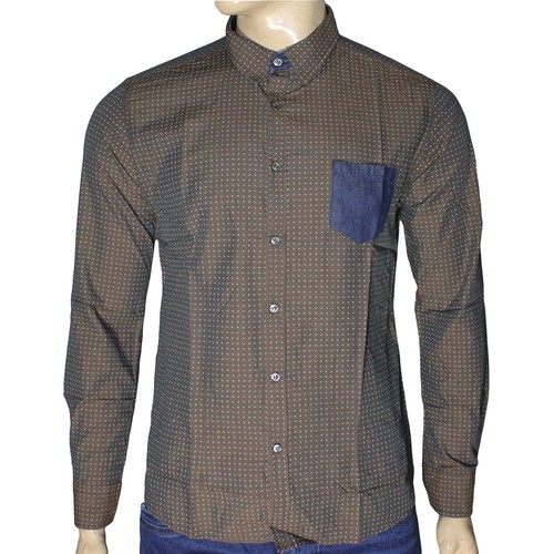 camicia uomo slim fit manica lunga Fantasia 100% cotone KLIXS JEANS - Foto 11 di 11