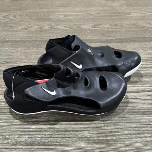 NWT Nike Sunray Protect 3 Sandals  Strap Slip-On Closed Toe Black White 1Y - Picture 1 of 6