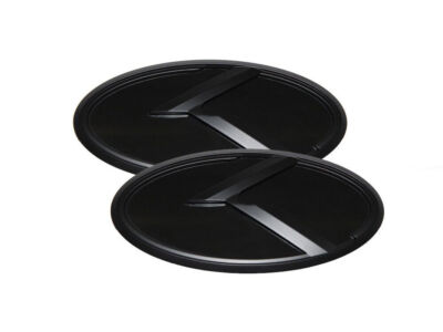 3D K Logo Black & Black Edition Emblem 2pc SET (Fits: KIA 2020+ Telluride)