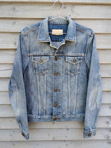 All Saints Bloomsbury Japanese Denim Trucker Jacket Medium Selvedge Button Up