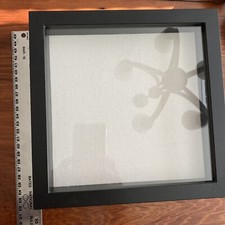 Muzilife Shadow Box Picture Frame with Linen Board Deep Wood Glass Display Case