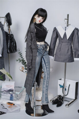 BJD Doll Shoes Only 1/3 High Heel leather Boots for Flat-heeled feet 6.8 X 2.5cm - Picture 3 of 5