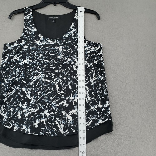 Banana Republic Sleeveless Blouse Tank Top Black Multicolored Size XS - Picture 8 of 12