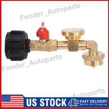 Propane Refill Adapter W/Gauge  Control Valve Fill 1 Lb Bottles From 20 Lb Tank