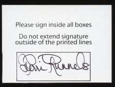 Terri Runnels signed autograph auto 3x5 cut American TV Host BAS Certified
