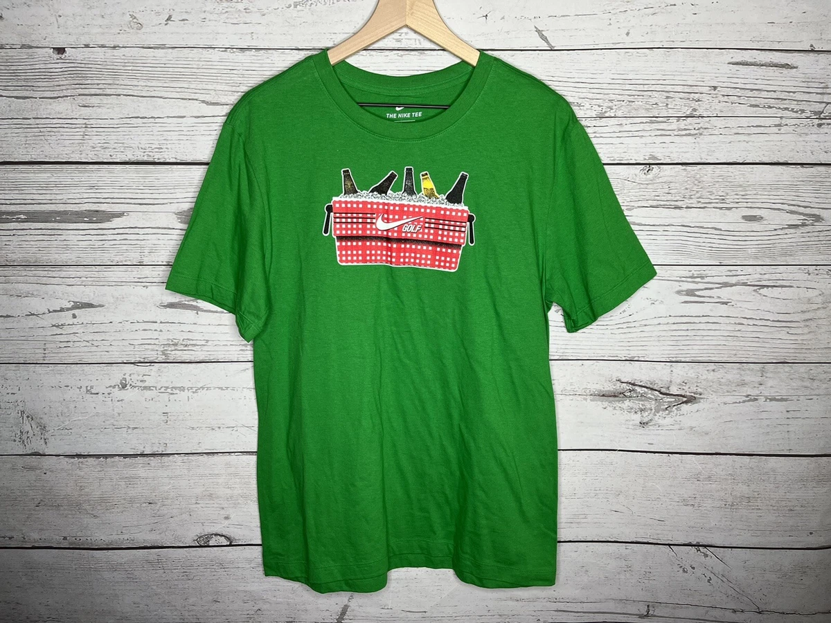 handicappet Imponerende Tåre Nike Golf Mens Green Beer Cooler Graphic Tee Shirt Size Medium NWT | eBay