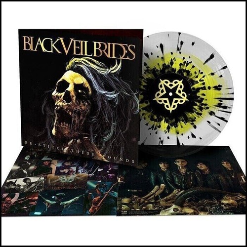 Black Veil Brides - Re-Stitch These Wounds. Yellow Black Splatter Vinyl Sealed