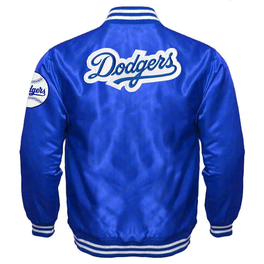 Dodgers satin bomber best sale jacket