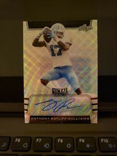 2019 Leaf Metal Draft Silver Wave On Card Auto Card Anthony Ratliff-Williams 