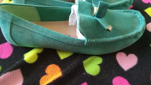 Isaac Mizrahi Live Imalia 8.5w Teal Green Leather Shoes Woman Suede - Picture 2 of 9