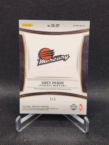 Panini Select WNBA Shey Peddy FOTL 2024 Rosa Brillo Prizm Automático/5 #SG-SP - Imagen 2 de 2