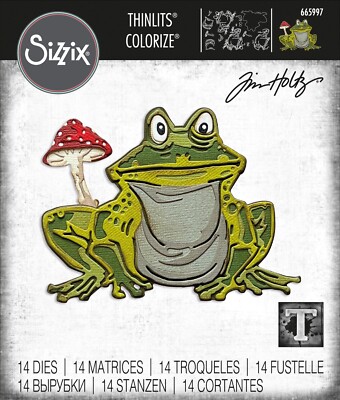 New Retired Sizzix Thinlits Myron Colorize 14pc #665997 Retail $34.99 Tim Holtz