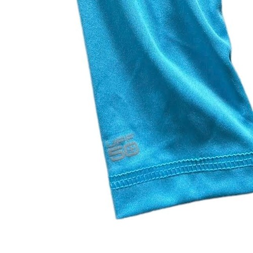 Under Armour Unisex Youth Swim RashGuard Protection Long Sleeve Turquoise Sz 5 - Picture 6 of 11