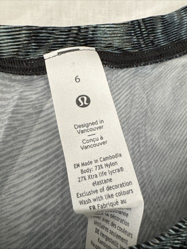 Lululemon hochgeschlossenes Lauf-Tank mit geteiltem Saum Damengröße 6 neu mit Etikett - Bild 4 von 9