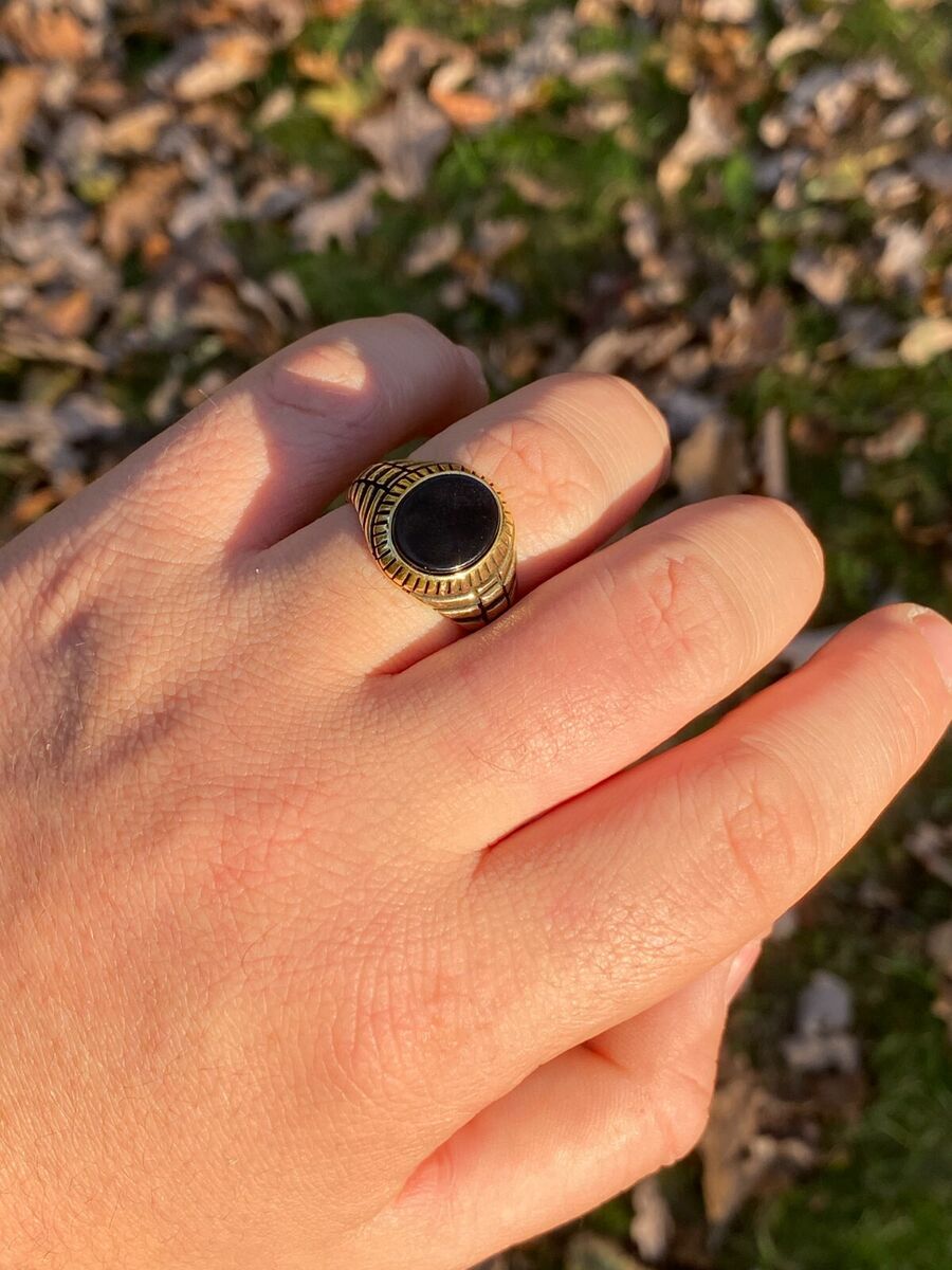 Louis Vuitton, Jewelry, Louis Vuitton Black And Gold Ring