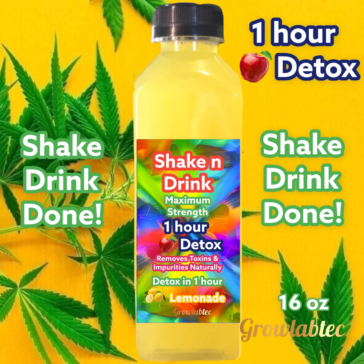 1 Hour THC Detox - Maximum Strength Lemonade - Formulated for Green Leaf Smokers