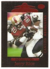JERRY RICE 1999 PLAYOFF ABSOLUTE CANTON ABSOLUTES #127 SAN FRANCISCO 49ERS HOF
