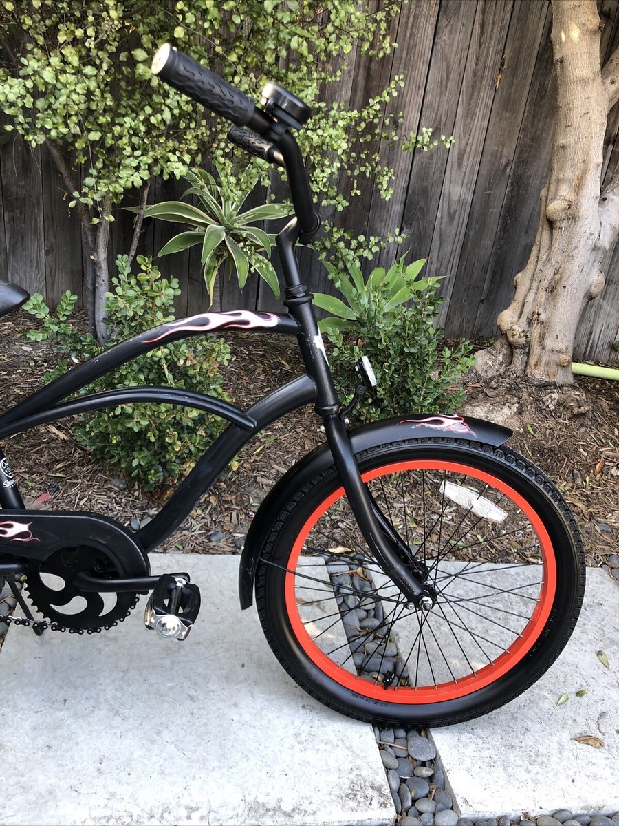 RARE 20” Electra RAT ROD Bicycle Beach Cruiser Black Wheels