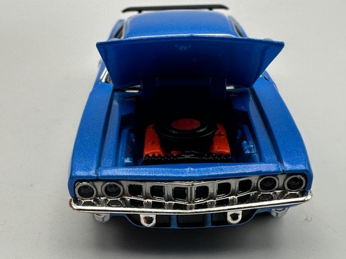 M2 Machines Plymouth Hemi Cuda Dragster, Blue, Atlantic Muffler Shop, 1:64 - Picture 7 of 11