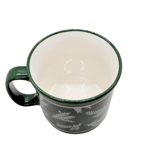 Hallmark Green White Pine Branches 12 oz Ceramic Mug W/Holly Holiday Christmas - Picture 4 of 5