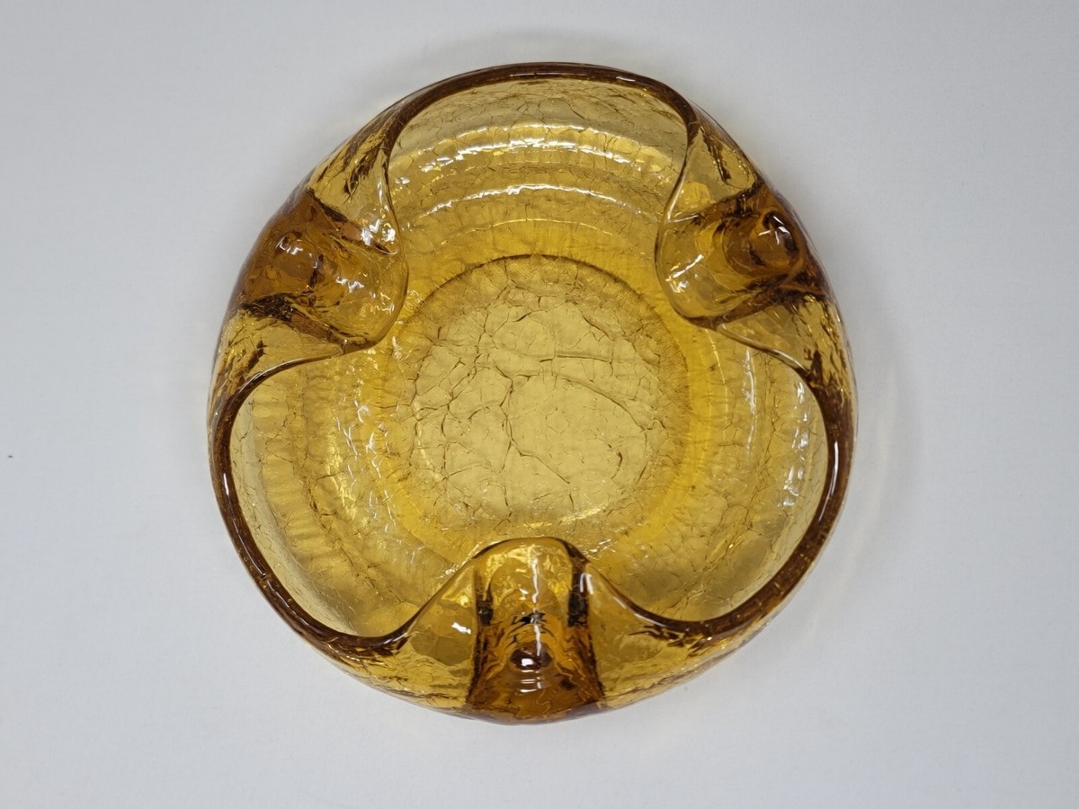 ヴィンテージ viking アンバー ガラス アシュトレイ 小物入れ 灰皿 VIKING” Vintage Ashtray バイキング社 ビンテージ アシュトレイ