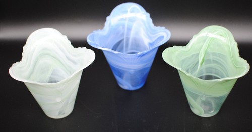 Vasi Tulipani Murano Lavorazione Arte, Lotto di 3, - Foto 2 di 10