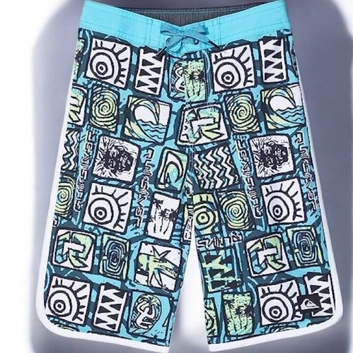 Quiksilver Boys Youth Everyday Scallop 17 Boardshorts Big Kids Blue NEW 29/14 - Picture 7 of 7