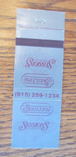 NASHVILLE, TENNESSEE MATCHBOOK COVER: SPEAKERS SESSIONS EMPTY MATCHCOVER -C