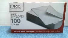 Mead White Envelopes 100 Count   (75100)  FS