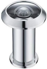 Door Viewer Security Peep Hole 200 Degree Solid Silvery Chrome