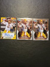 Tanner Morgan. 3 Card Rookie Football Lot With Autograph. Straight From Packs