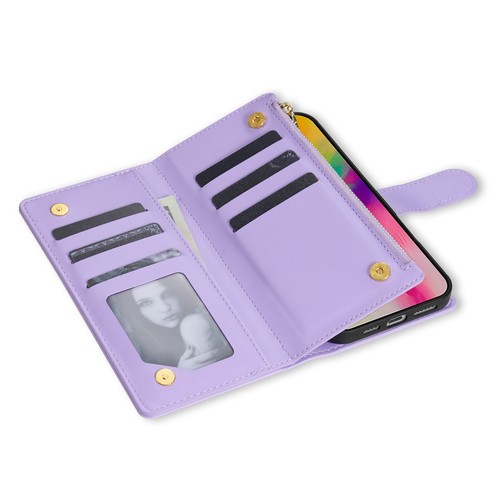 FR iPhone 17 Pro Max 16 15 14 13 12 11 Crossbody Leder Wallet Case Ständer Hülle - Bild 29 von 67