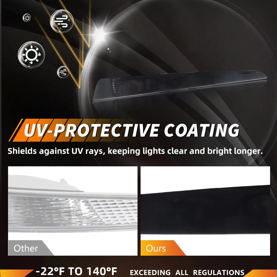 2X Smoked Lens Front Bumper Parking Turn Signal Lights For 2009-2011 Acura TL - Image 3 of 4