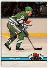 1991 Paul Cyr Topps Stadium Club - Hartford Whalers