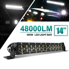 14" Dual Row LED Light Bar Flood Spot Offroad Driving Fog Lamp 4WD ATV UTV 15"