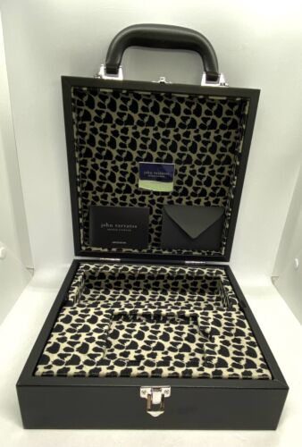 "John Varvatos Gafas Artesanales Cuero Negro Vacío Caja de Presentación 9.1/4""" - Imagen 4 de 15