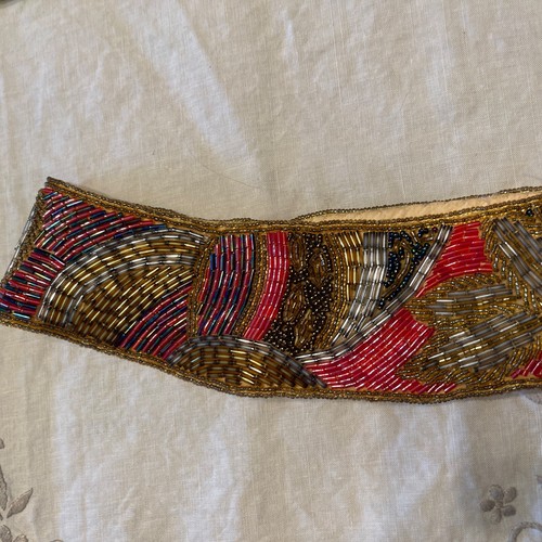 Vintage Micheline Burke Handmade Multi Colored Beaded Belt Women Size XS 1980’s - Picture 4 of 7