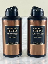 Bath  Body Works Whiskey Reserve Men's Collection Deodorizing Body Spray X2